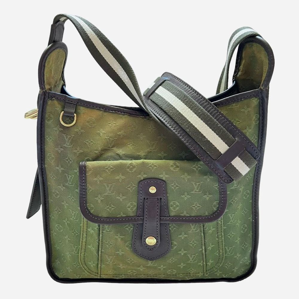 Louis Vuitton* Authentic Women's Mary Kate Green Monogram Shoulder Bag with Seri